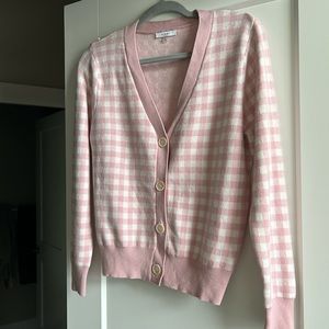 NWOT SIOI Check Cardigan Sweater